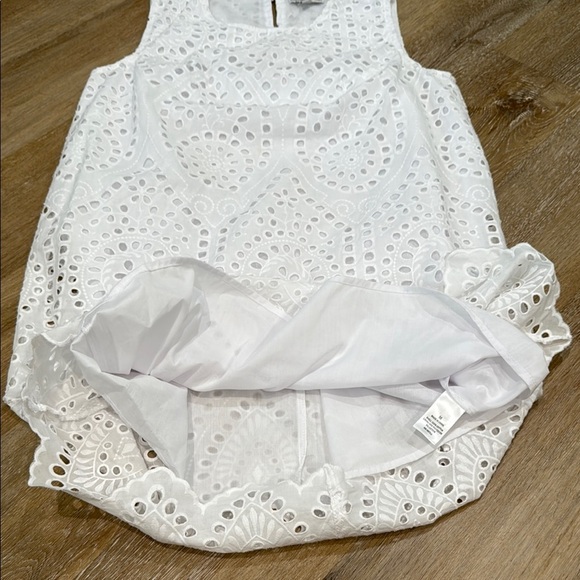 Ophelia Roe Size Medium White Sleeveless A-line Midi Dress Embroidered - Picture 9 of 12